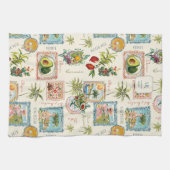 Kleurrijke Mexicaanse Travel Print Monogram Theedoek (Horizontaal)