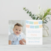 Kleurrijke Mexicaanse verjaardag Fiesta Papel Pica Bedankkaart (Staand voorkant)