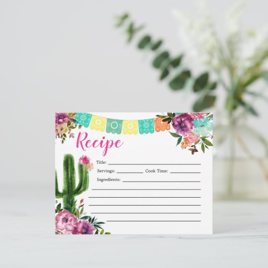 Kleurrijke Mexicaanse Vrijgezellenfeest Recept Kaa Kaart (Staand voorkant)