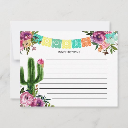 Kleurrijke Mexicaanse Vrijgezellenfeest Recept Kaa Kaart (Achterkant)