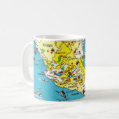Kleurrijke Mexico Kaart Mok (Voorkant links)