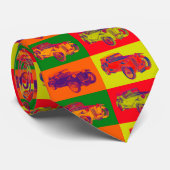 Kleurrijke Mg Tc Antiek Pop auto Stropdas (Opgerold)