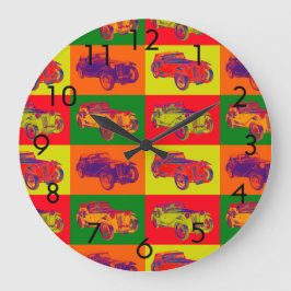 Kleurrijke Mg Tc Antieke Auto Pop Art Grote Klok