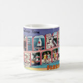 Kleurrijke Miami Beach Groeten Koffiemok (Center)