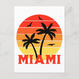Kleurrijke Miami Sunset Briefkaart