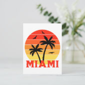 Kleurrijke Miami Sunset Briefkaart (Staand voorkant)