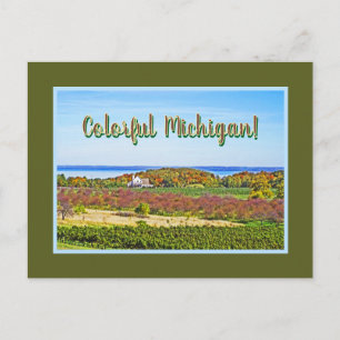 KLEURRIJKE MICHIGAN (HERFSTKLEUREN) BRIEFKAART