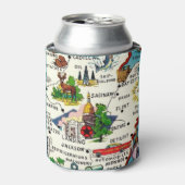 Kleurrijke  Michigan kaart Blikjeskoeler (Blikje Voorkant)