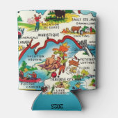 Kleurrijke  Michigan kaart Blikjeskoeler (Achterkant)