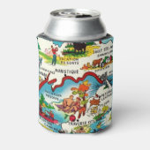 Kleurrijke  Michigan kaart Blikjeskoeler (Blikje Achterkant)