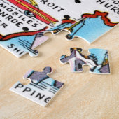 Kleurrijke Michigan Kaart Jigsaw Puzzel (Zijkant)