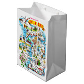 Kleurrijke  Michigan kaart Medium Cadeauzakje (Voorkant Gekanteld)