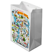 Kleurrijke  Michigan kaart Medium Cadeauzakje (Achterkant Gekanteld)