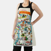 Kleurrijke  Michigan Kaart Schort (Insitu)