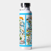 Kleurrijke  Michigan Kaart Waterfles (Rechts)