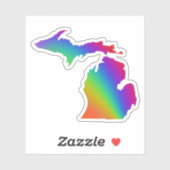Kleurrijke Michigan regenboog grafiek Sticker (Vel)