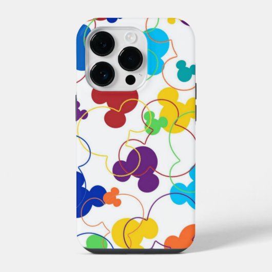 Kleurrijke Mickey mouse iPhone Hoesje (Achterkant)