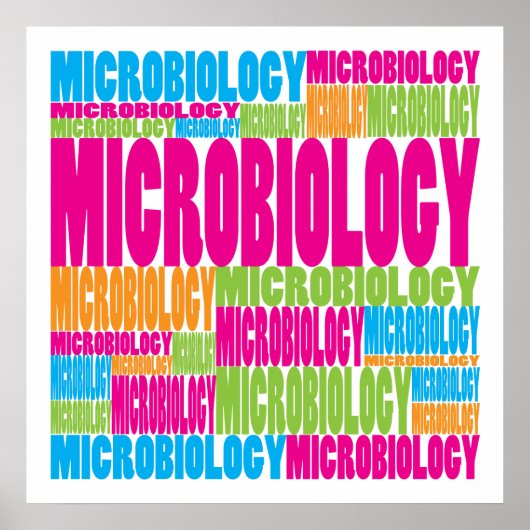 Kleurrijke microbiologie poster (Voorkant)