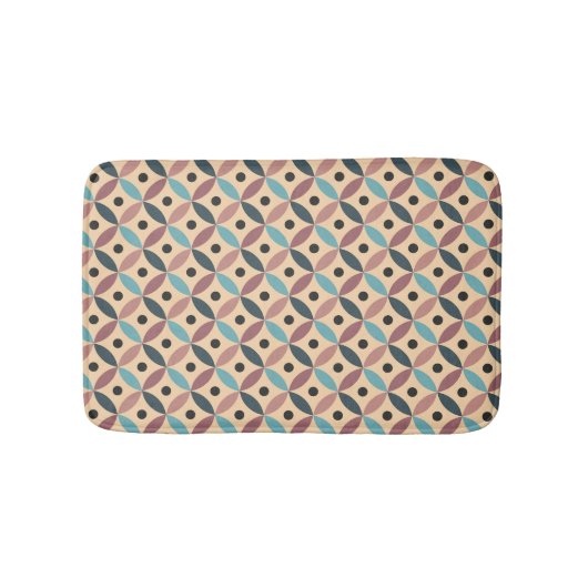 Kleurrijke Mid Century decoratie Badmat (Voorkant)
