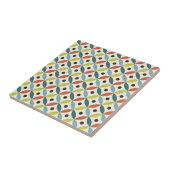 Kleurrijke Mid Century decoratie Tegeltje (Zijkant)