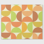 Kleurrijke Mid Century Half Circles Patroon Cadeaupapier (Vlak)