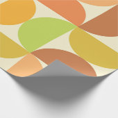 Kleurrijke Mid Century Half Circles Patroon Cadeaupapier (Hoek)
