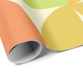 Kleurrijke Mid Century Half Circles Patroon Cadeaupapier (Rol Hoek)