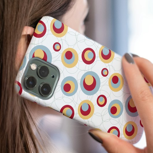 Kleurrijke Mid Century Leopard Spots Retro Patroon iPhone 16 Hoesje