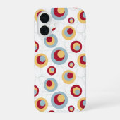 Kleurrijke Mid Century Leopard Spots Retro Patroon iPhone 16 Hoesje (Achterkant)