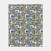 Kleurrijke Mid Century-stijlvormen Fleece Deken (Voorkant)