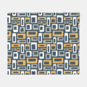 Kleurrijke Mid Century-stijlvormen Fleece Deken (Voorkant (Horizontaal))