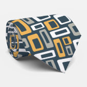 Kleurrijke Mid Century-stijlvormen Stropdas (Opgerold)