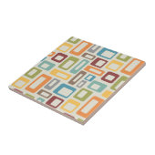 Kleurrijke Mid Century-stijlvormen Tegeltje (Zijkant)