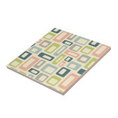 Kleurrijke Mid Century-stijlvormen Tegeltje (Zijkant)