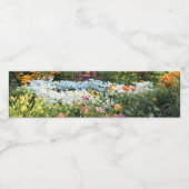 Kleurrijke Mid Summer Garden Waterfles Etiket (Enkel label)