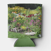 Kleurrijke Mid Summer Gardens Blikjeskoeler (Voorkant)