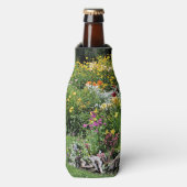 Kleurrijke Mid Summer Gardens Flesjeskoeler (Fles Voorkant)
