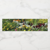 Kleurrijke Mid Summer Gardens Waterfles Etiket (Enkel label)