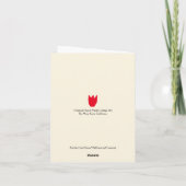 Kleurrijke MidCentury Modern Lavendel Tulp Verjaar Kaart (Achterkant)