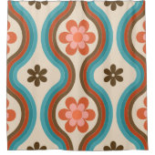 Kleurrijke middeleeuwse moderne regenboogterugloop douchegordijn (Voorkant)