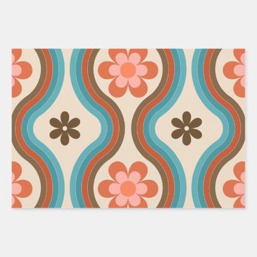 Kleurrijke middeleeuwse moderne regenboogterugloop inpakpapier vel (Voorkant 2)