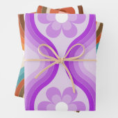 Kleurrijke middeleeuwse moderne regenboogterugloop inpakpapier vel (In situ)