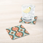 Kleurrijke middeleeuwse moderne regenboogterugloop kartonnen onderzetters (Insitu)