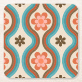 Kleurrijke middeleeuwse moderne regenboogterugloop kartonnen onderzetters (Voorkant)