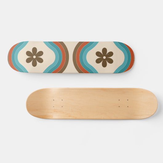 Kleurrijke middeleeuwse moderne regenboogterugloop persoonlijk skateboard (Horizontaal)