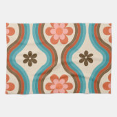 Kleurrijke middeleeuwse moderne regenboogterugloop theedoek (Horizontaal)