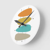 Kleurrijke middeleeuwse watervallen en lijnen ronde klok (Hoek)