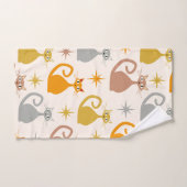 Kleurrijke Midden-Eeuw Atoomkatten met Starbursts Bad Handdoek (Handdoek)