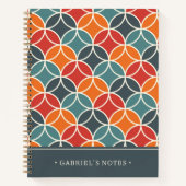 Kleurrijke midden-eeuw moderne stijl | Jouw namen  Notitieboek (Voorkant)