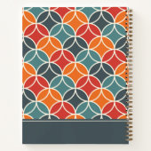 Kleurrijke midden-eeuw moderne stijl | Jouw namen Notitieboek (Achterkant)